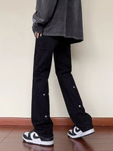 Men Jeans Spring and Autumn Straight-Leg Pants Loose Flared Trousers